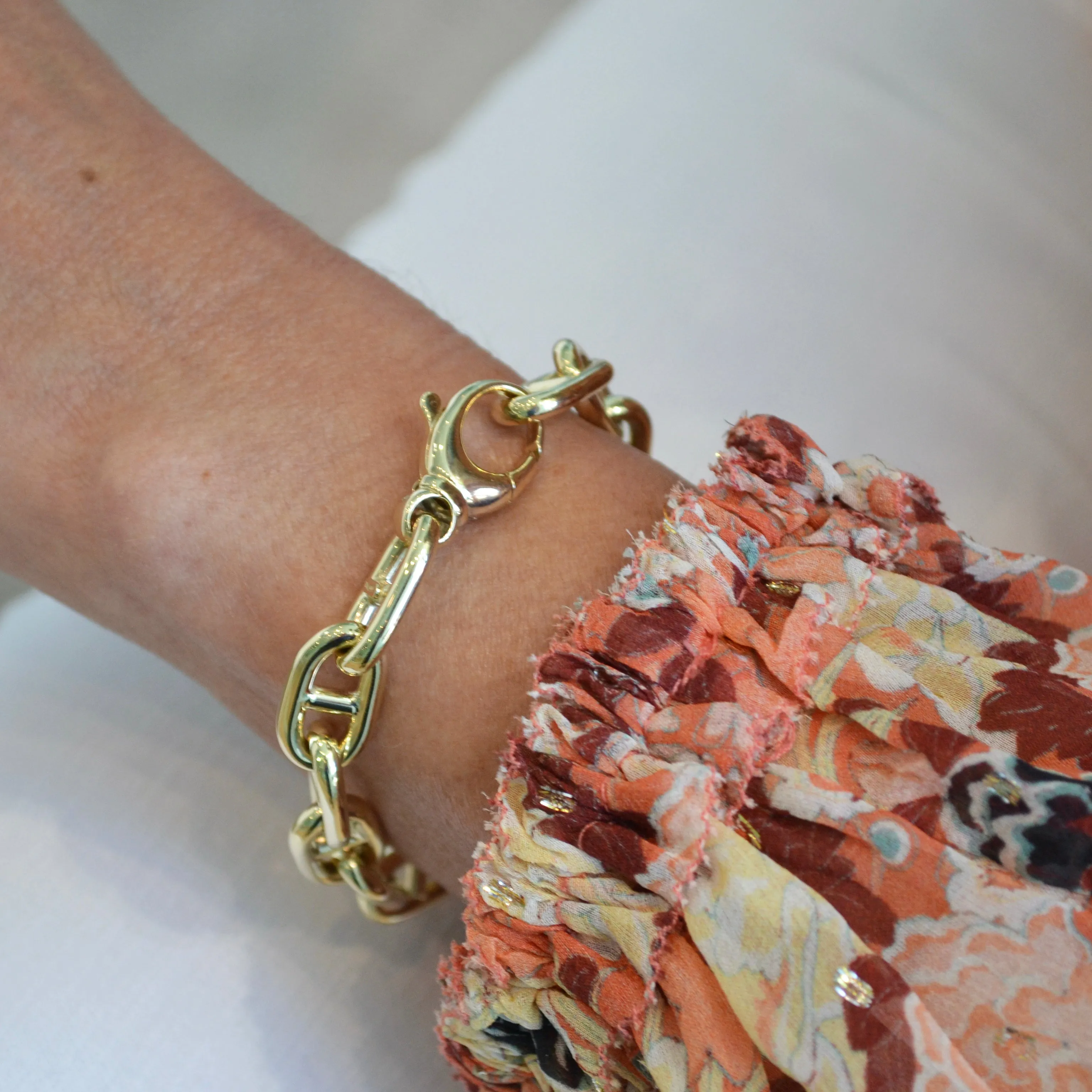 AFJ Gold Collection - Mariner Chain Bracelet, Yellow Gold