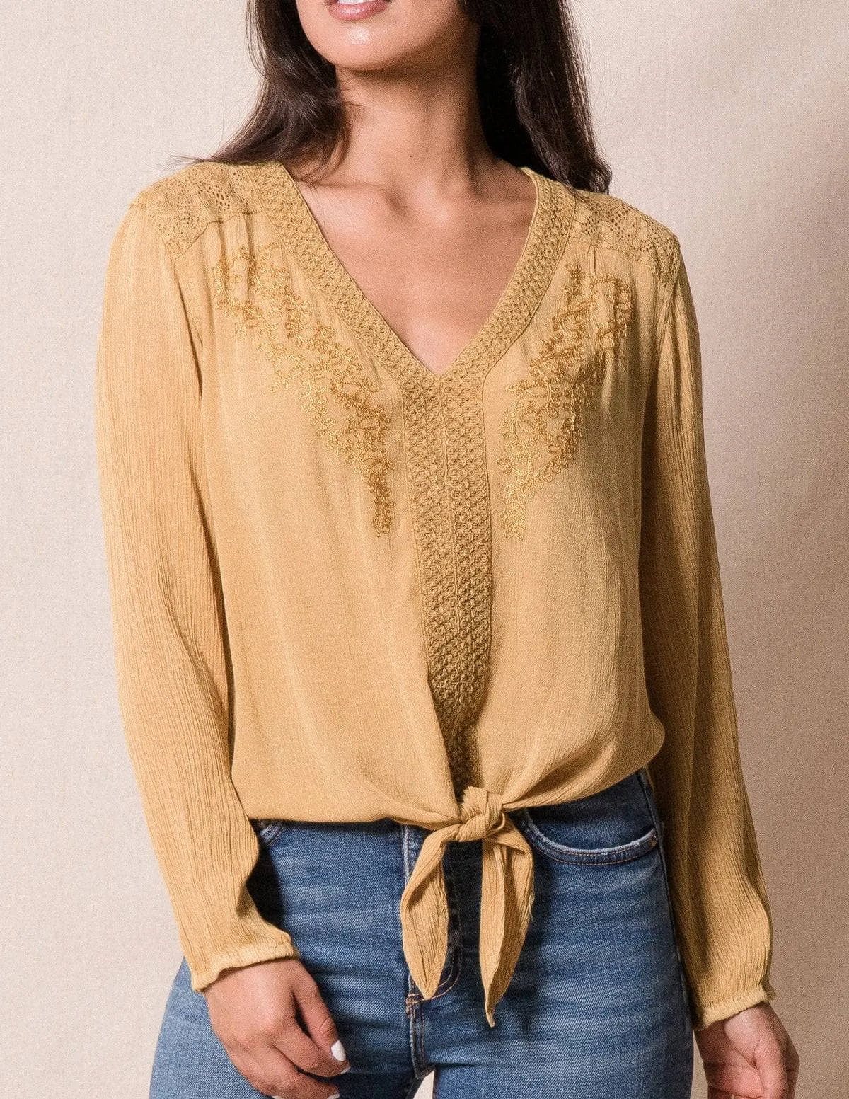 Angelica Tunic Top - Vintage Gold