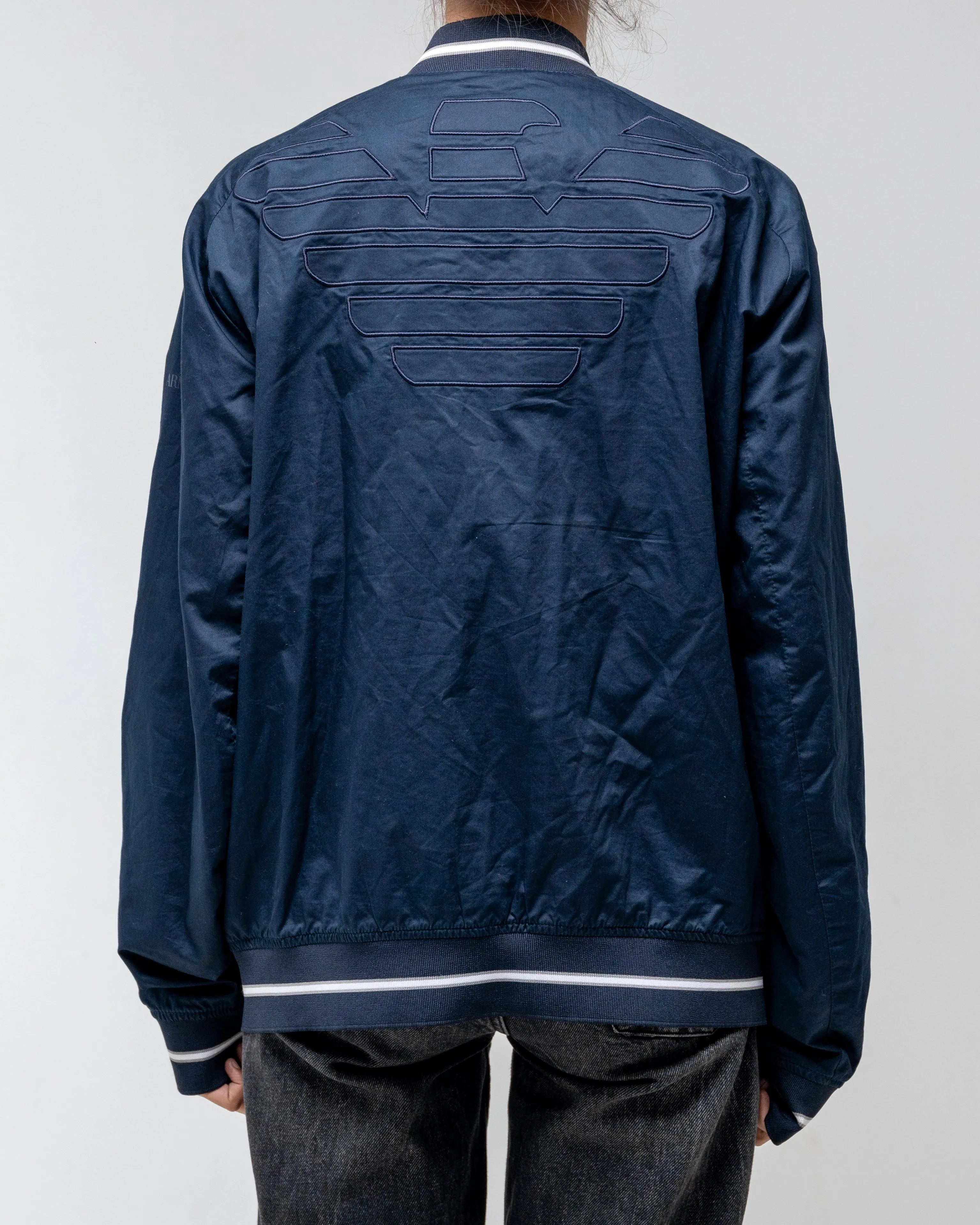 ARMANI JEANS BLUE BOMBER JACKET