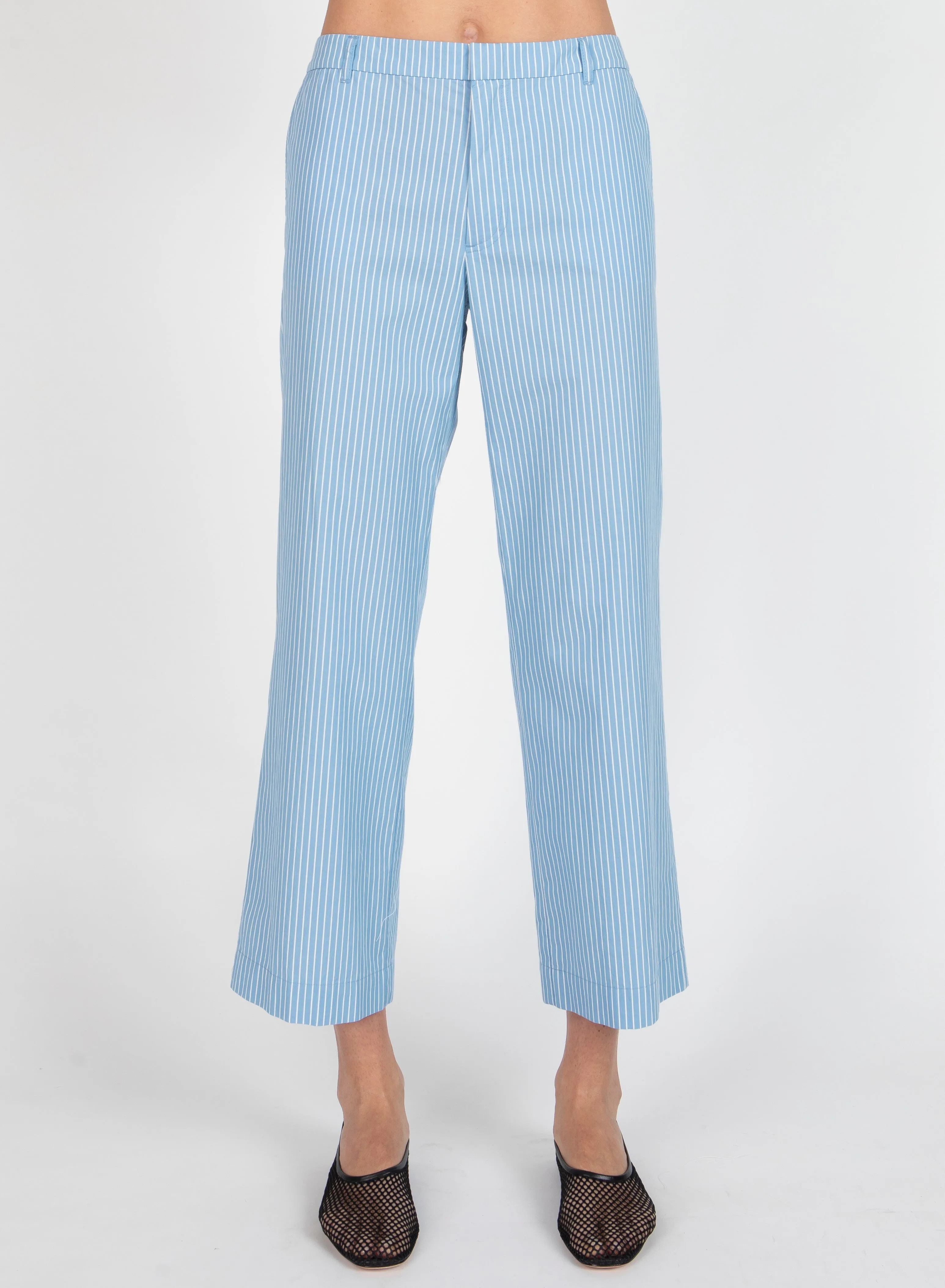 ATM Superfine Twill Stripe Boyfriend Pant