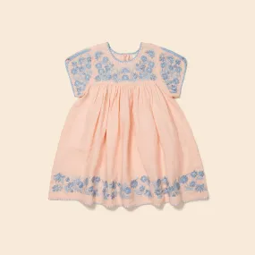 Baby & Kids Linen Stevie Dress - Pale Rose