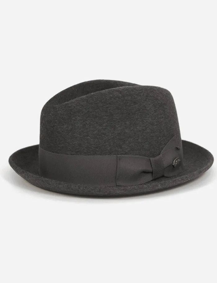 Bailey Riff Fur Felt Trilby Hat - Charcoal Grey