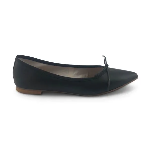 Ballerine nere in pelle