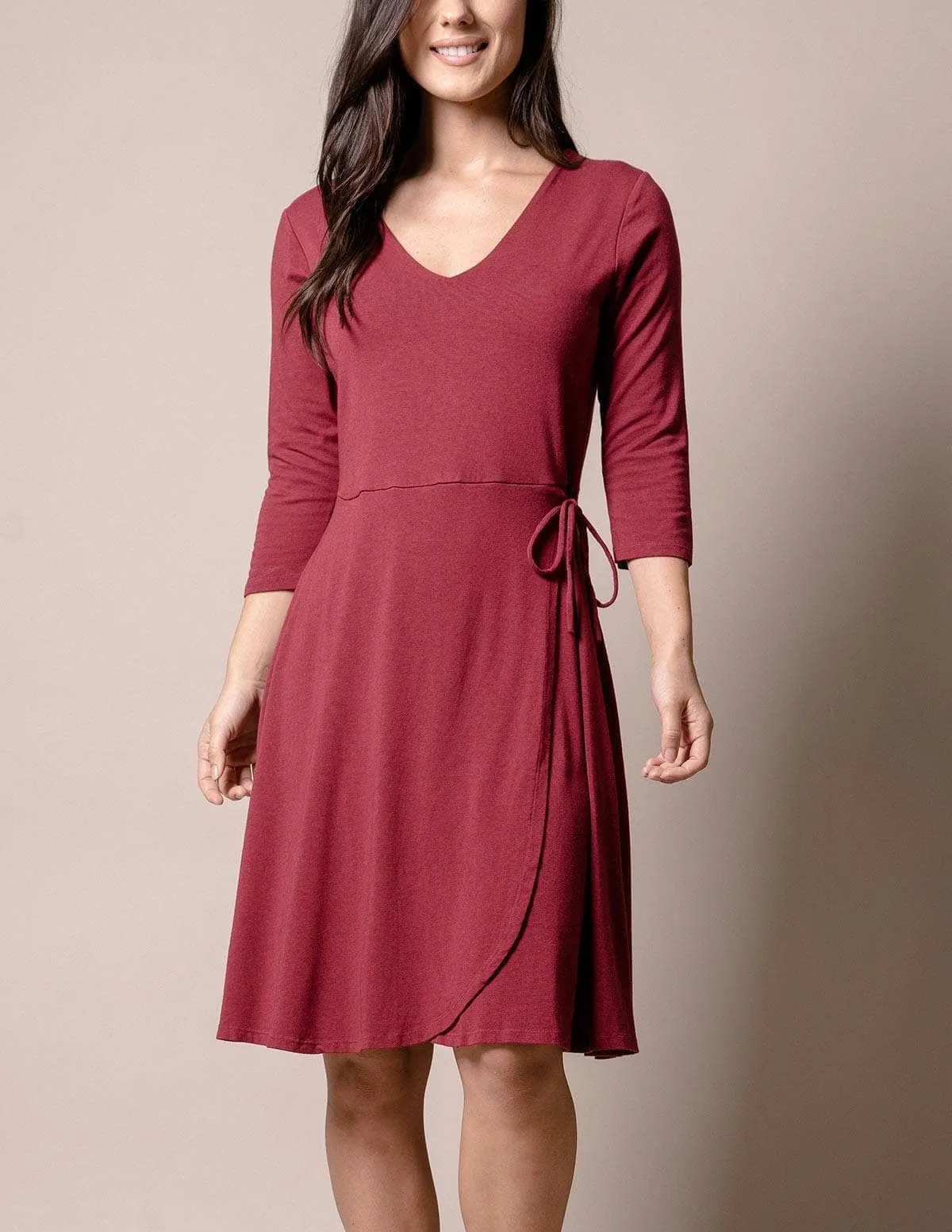 Bamboo Juliana Dress - Burgundy