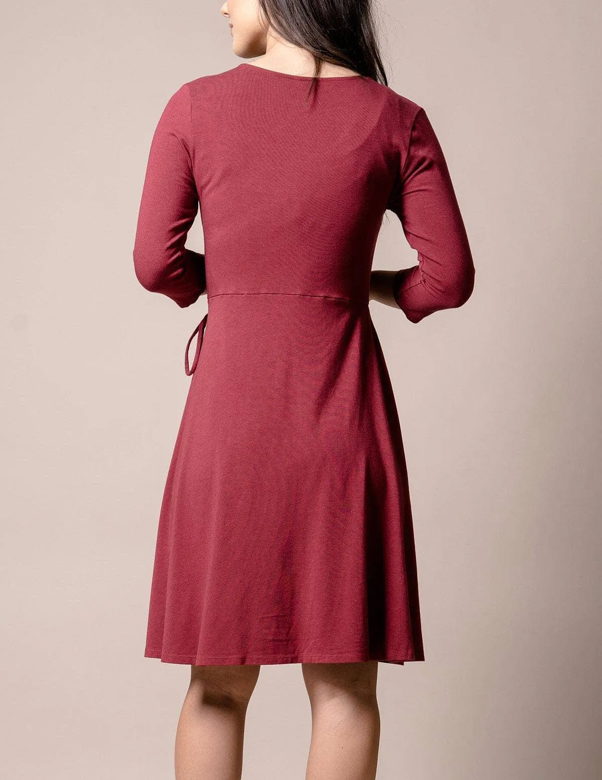 Bamboo Juliana Dress - Burgundy