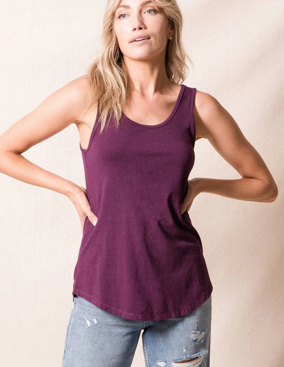 Bamboo / Organic Cotton Hi-Low Tank