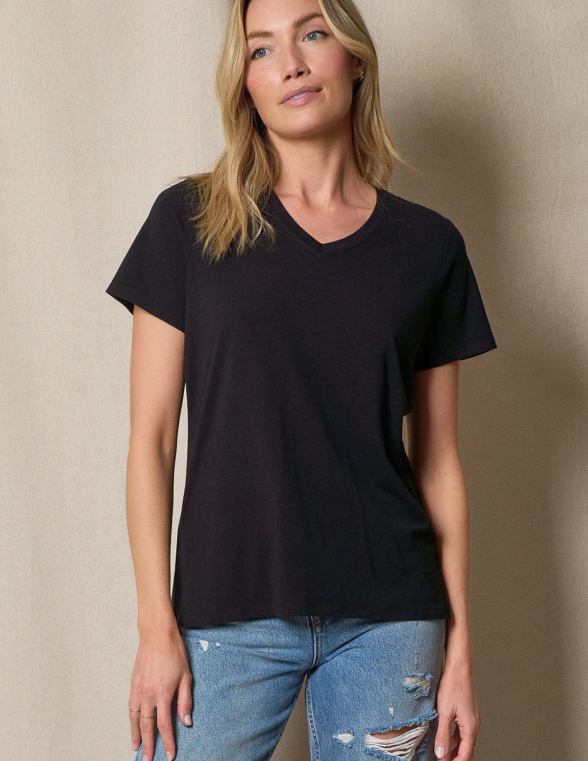 Bamboo / Organic Cotton V-Neck Tee