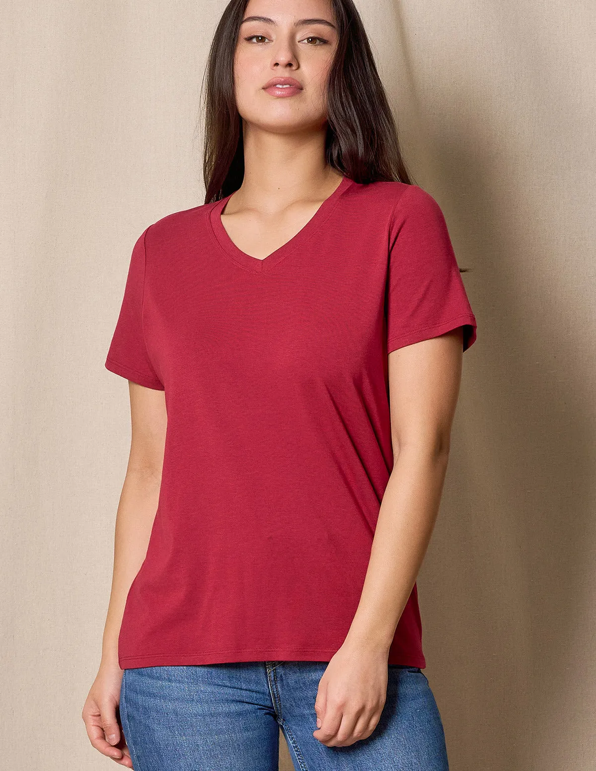 Bamboo / Organic Cotton V-Neck Tee