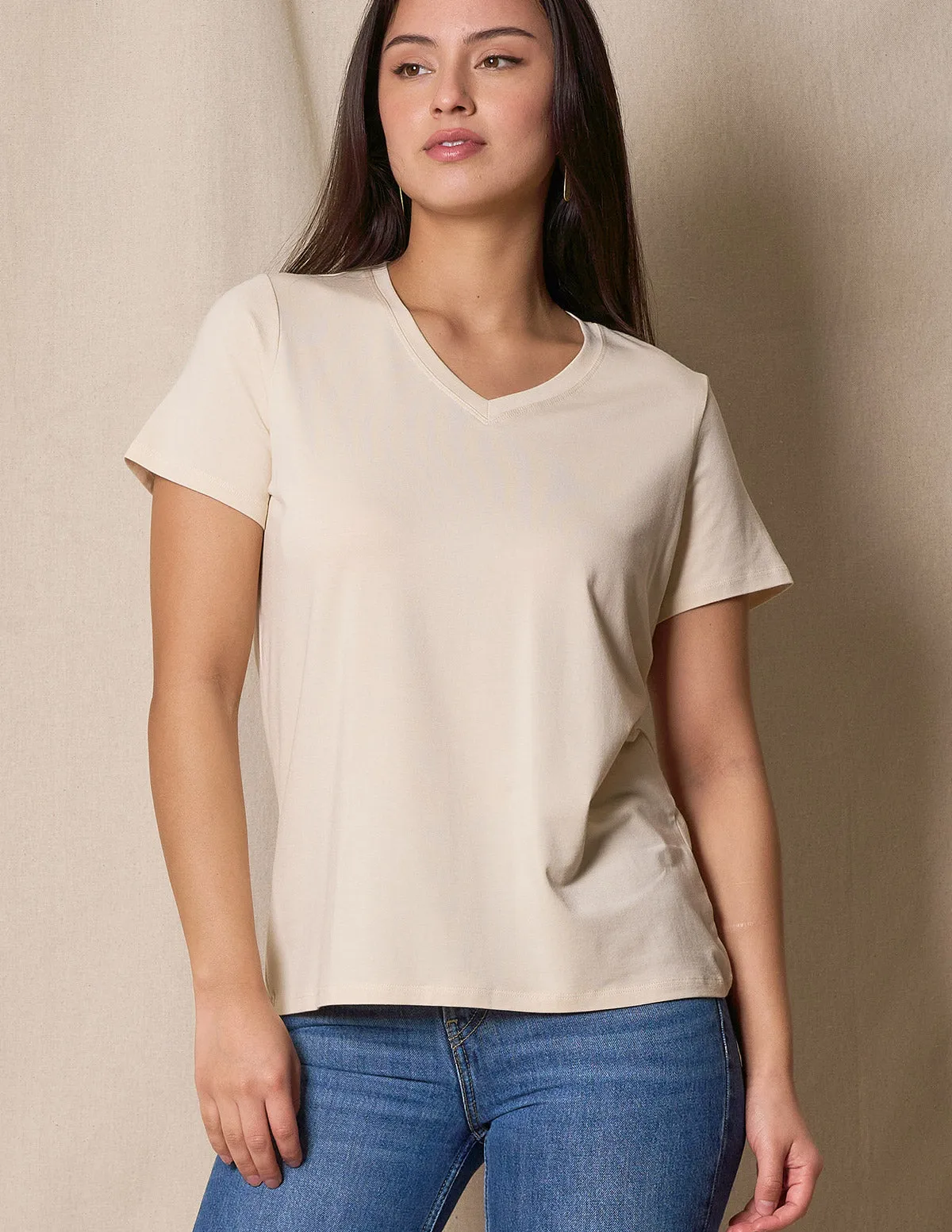 Bamboo / Organic Cotton V-Neck Tee