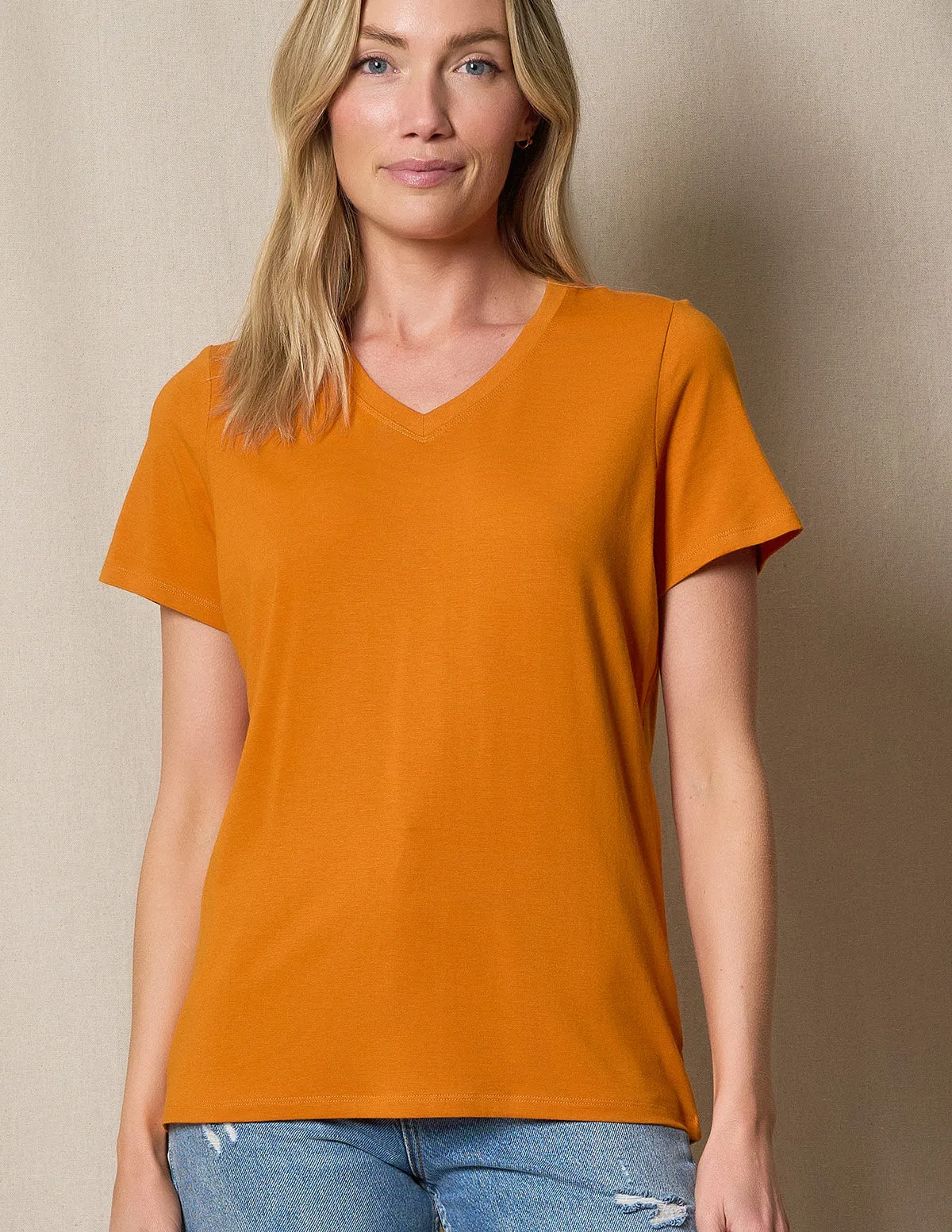 Bamboo / Organic Cotton V-Neck Tee