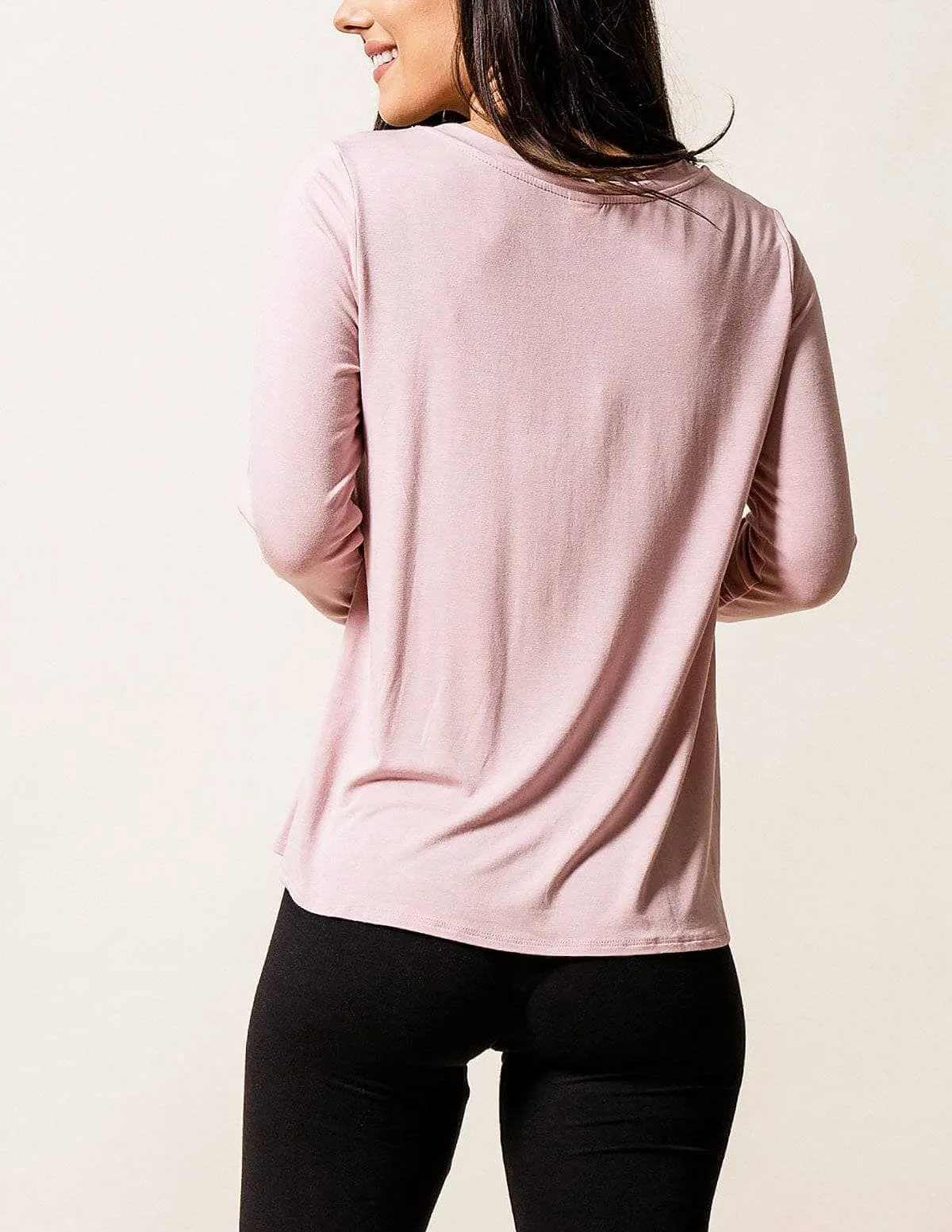 Bamboo Relaxed Long Sleeve Tee - As-Is-Clearance