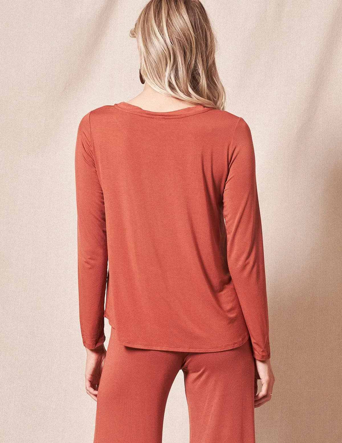 Bamboo Relaxed Long Sleeve Tee - As-Is-Clearance