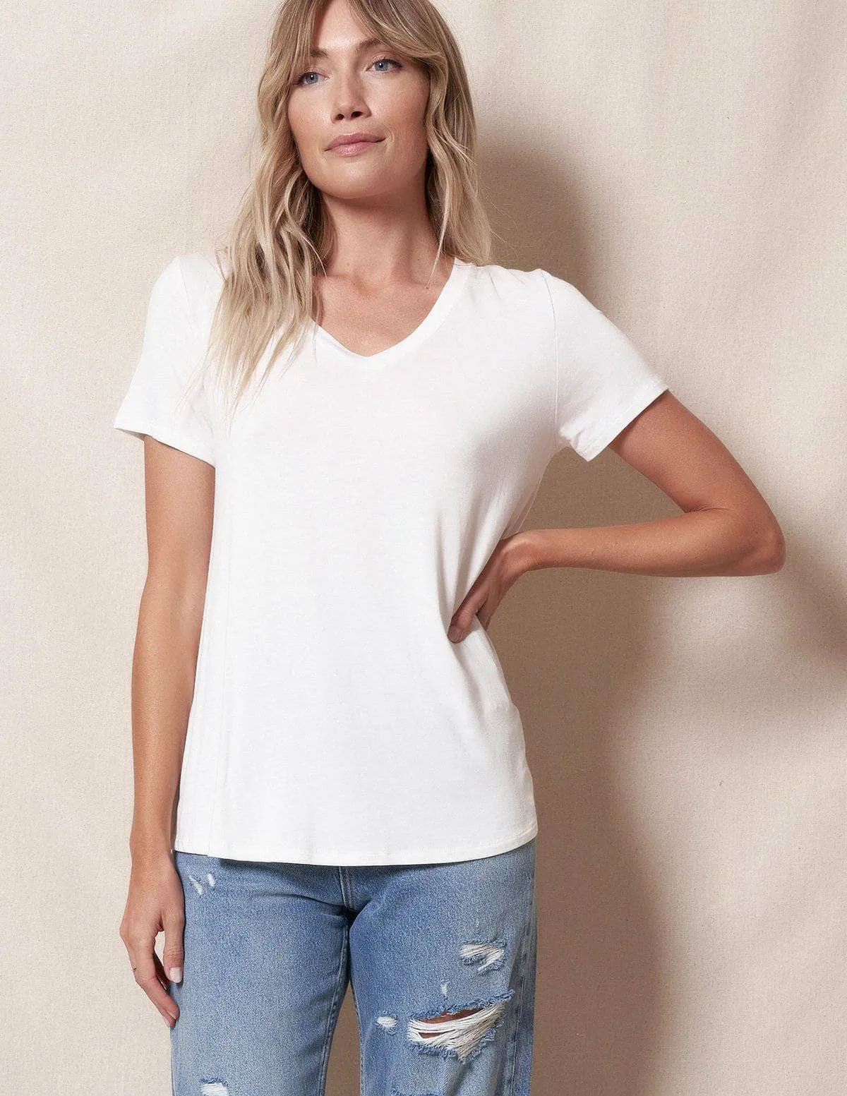 Bamboo V-Neck Tee - As-Is-Clearance