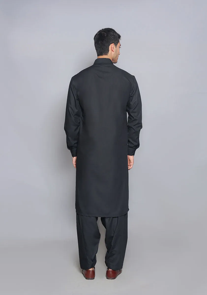 Basic Poly Viscose Pirat Black Classic Fit Suit