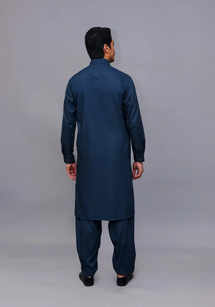 Basic Poly Viscose Sea Moss Classic Fit Plain Suit