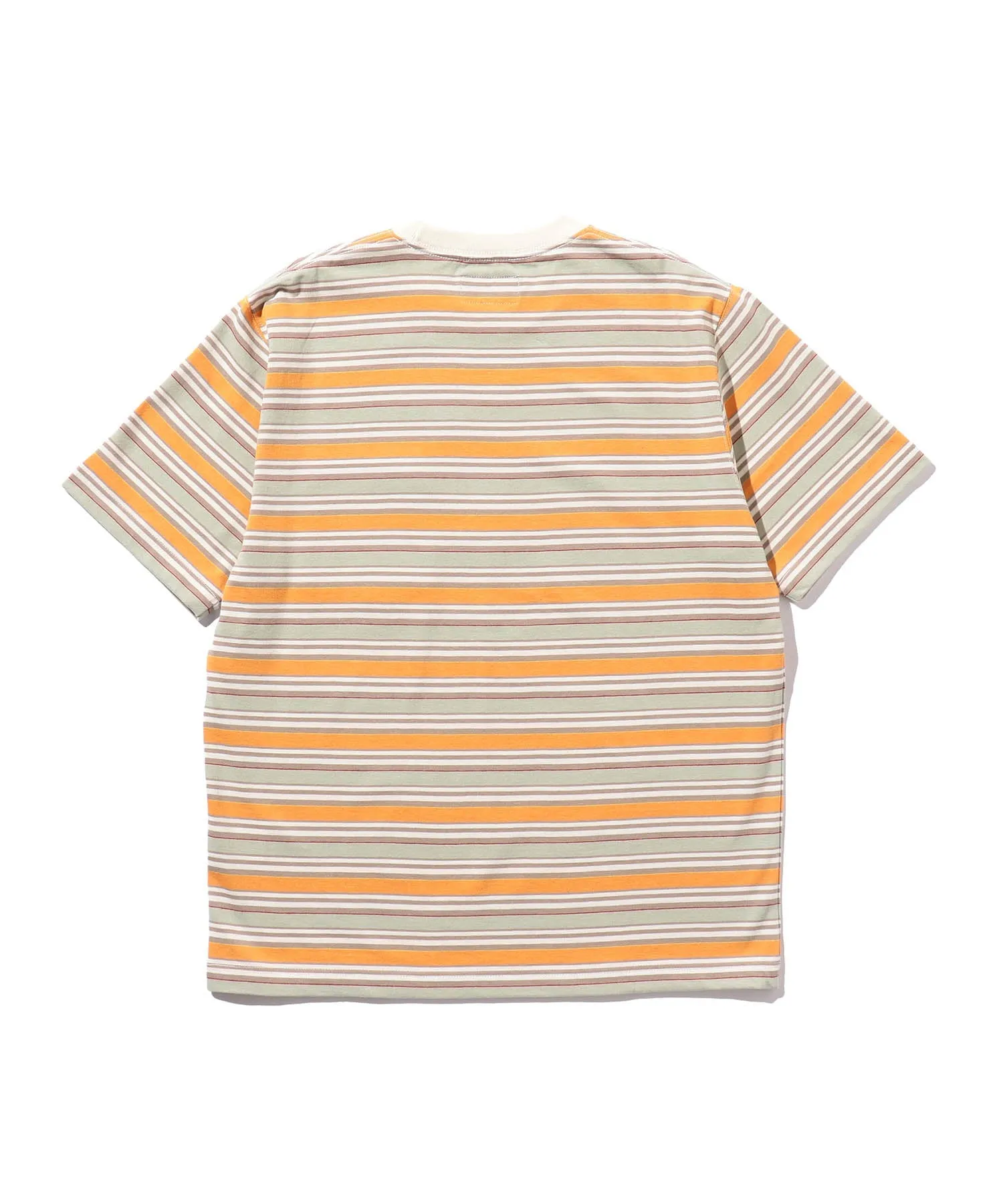 BEAMS PLUS Pocket Tee Multi Stripe Off White