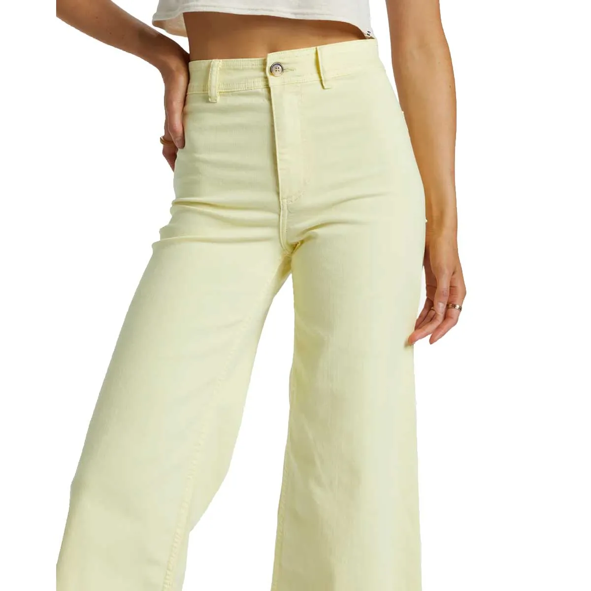 Billabong Women's Free Fall High Waist Pants - Mellow Yellow