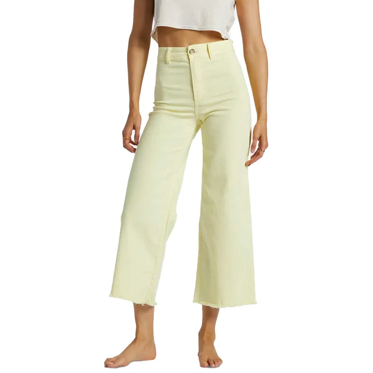 Billabong Women's Free Fall High Waist Pants - Mellow Yellow