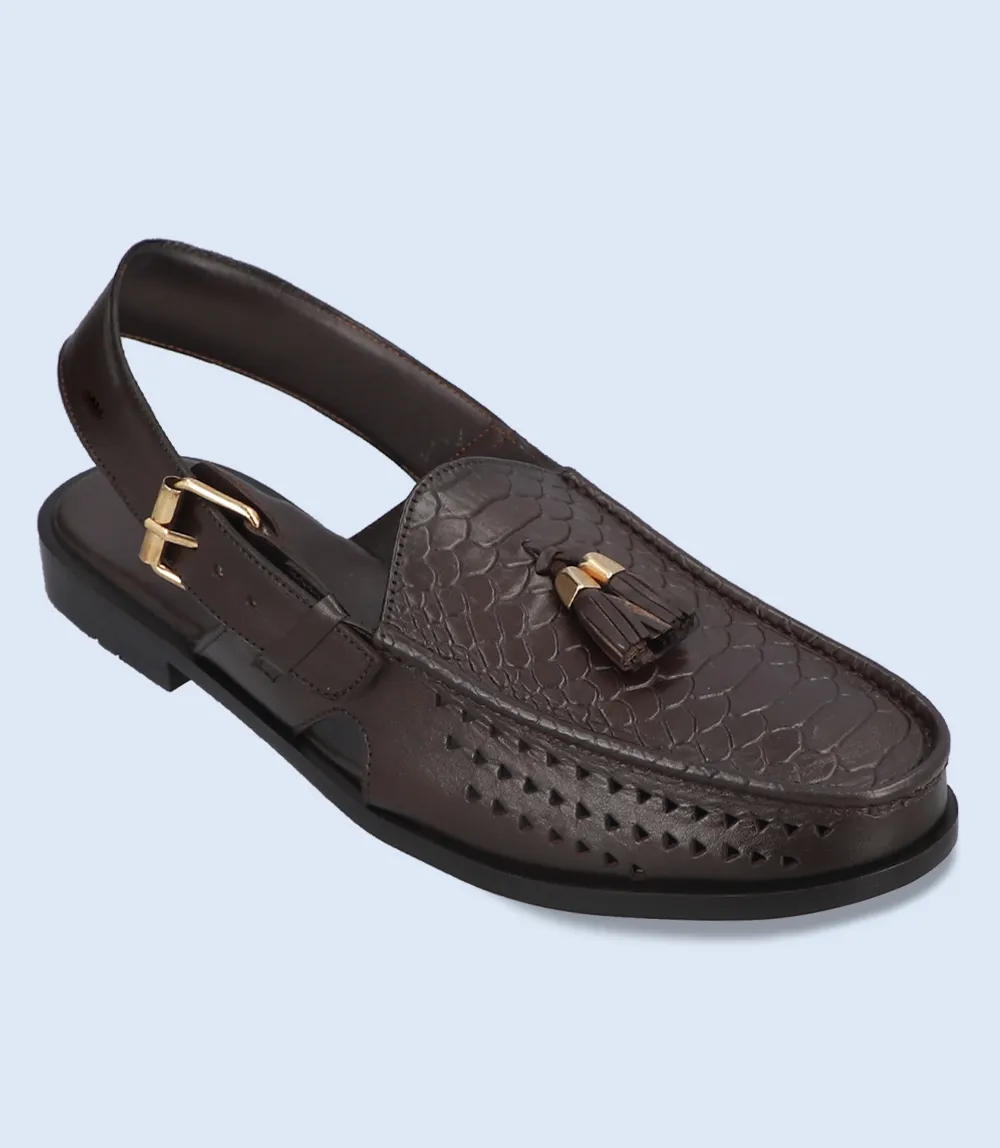 BM5609-BROWN-Men Peshawari