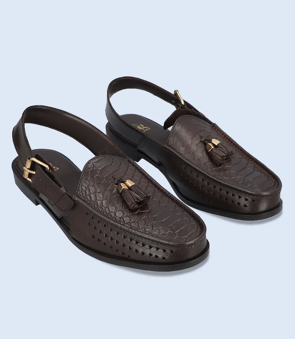 BM5609-BROWN-Men Peshawari