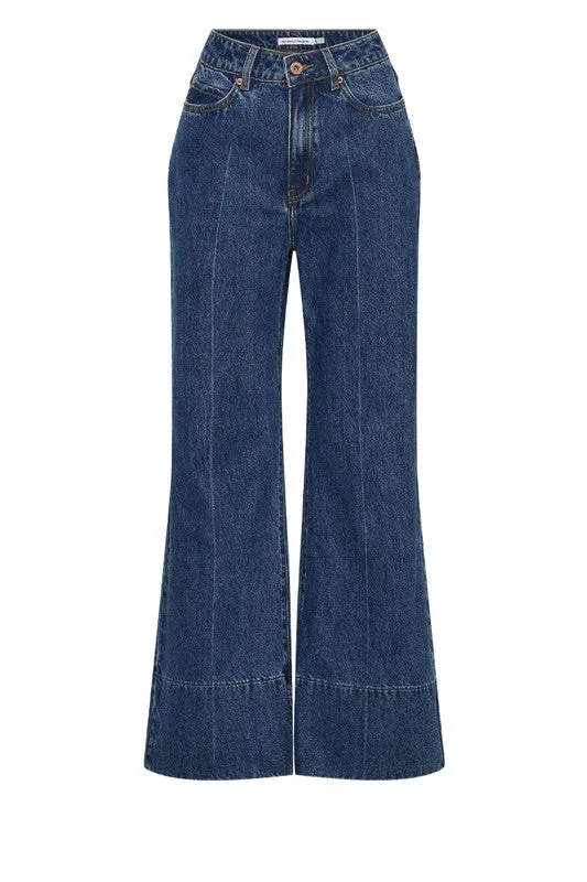 Bohemian Traders | Flared Denim Jean Mid Blue