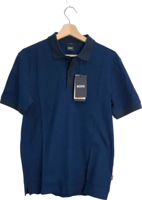 BOSS Navy Slim Fit Polo Shirt UK Size S