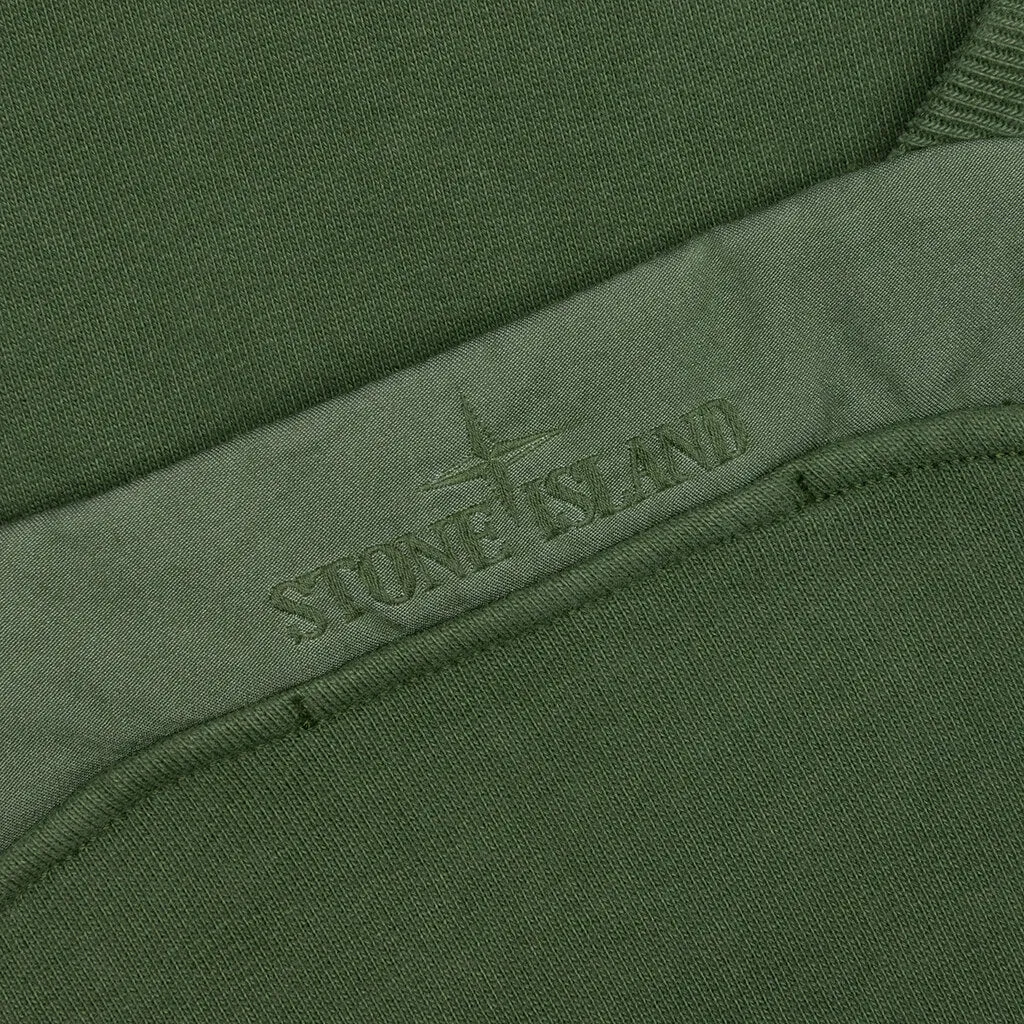 Brushed Crewneck Sweatshirt - Olive Green