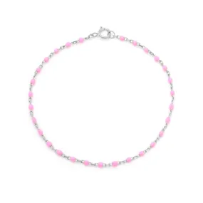 Candy Chain Bracelet | Bubblegum & Silver