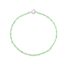 Candy Chain Bracelet | Lime & Silver