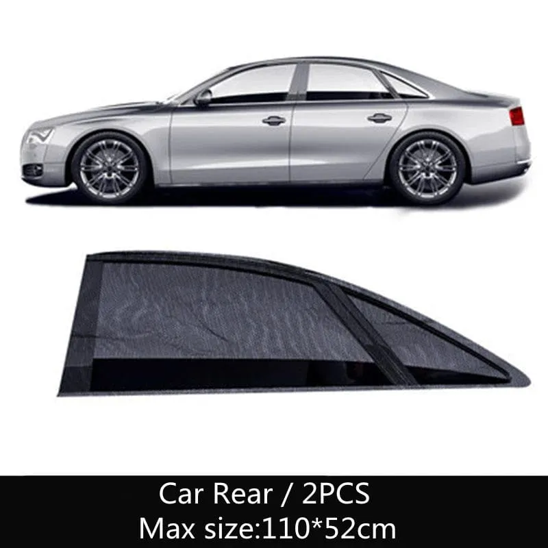 Car Sunshade Curtains Universal Side Window Shades SUV Curtains Protection Repellent Mosquito Mesh Net Sunshade Auto Accessories