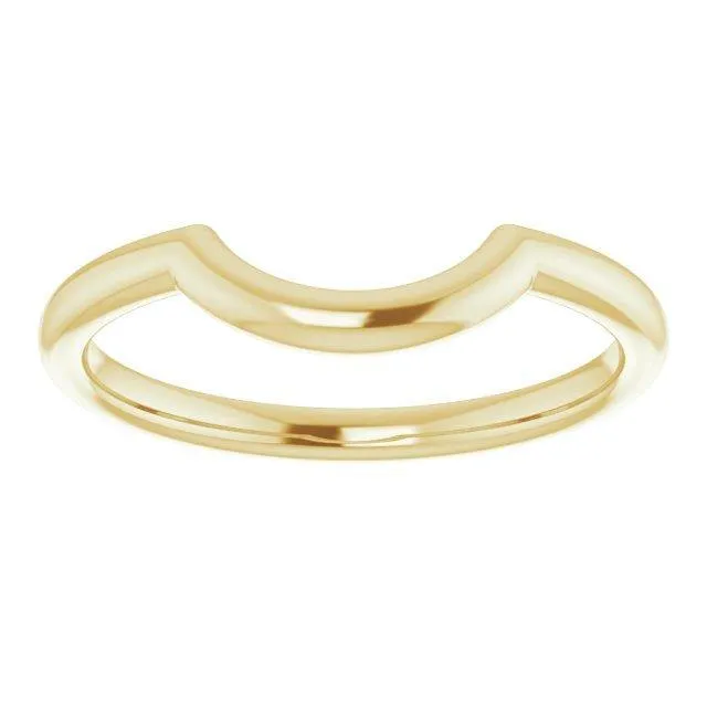 Cassandra Ring C-Shaped Contoured Curved Thin Wedding Ring Stacking Band