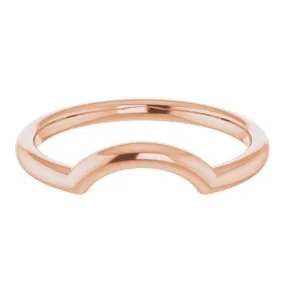 Cassandra Ring C-Shaped Contoured Curved Thin Wedding Ring Stacking Band