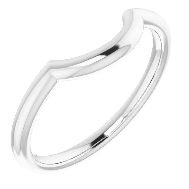 Cassandra Ring C-Shaped Contoured Curved Thin Wedding Ring Stacking Band