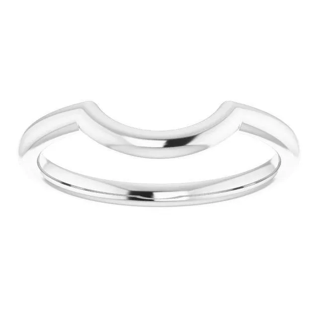 Cassandra Ring C-Shaped Contoured Curved Thin Wedding Ring Stacking Band