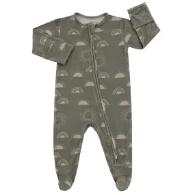 celestial sun bamboo footie pajama