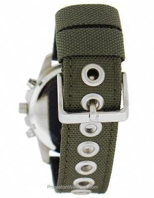 Citizen Eco-Drive Chandler Chronograph  - Black Face - Olive Canvas Strap