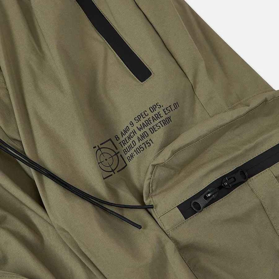 COMBAT NYLON JOGGERS EARTH BROWN