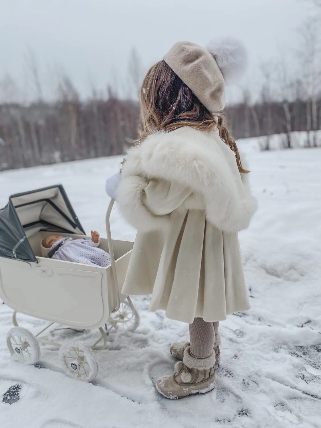 Cream Wool Beret