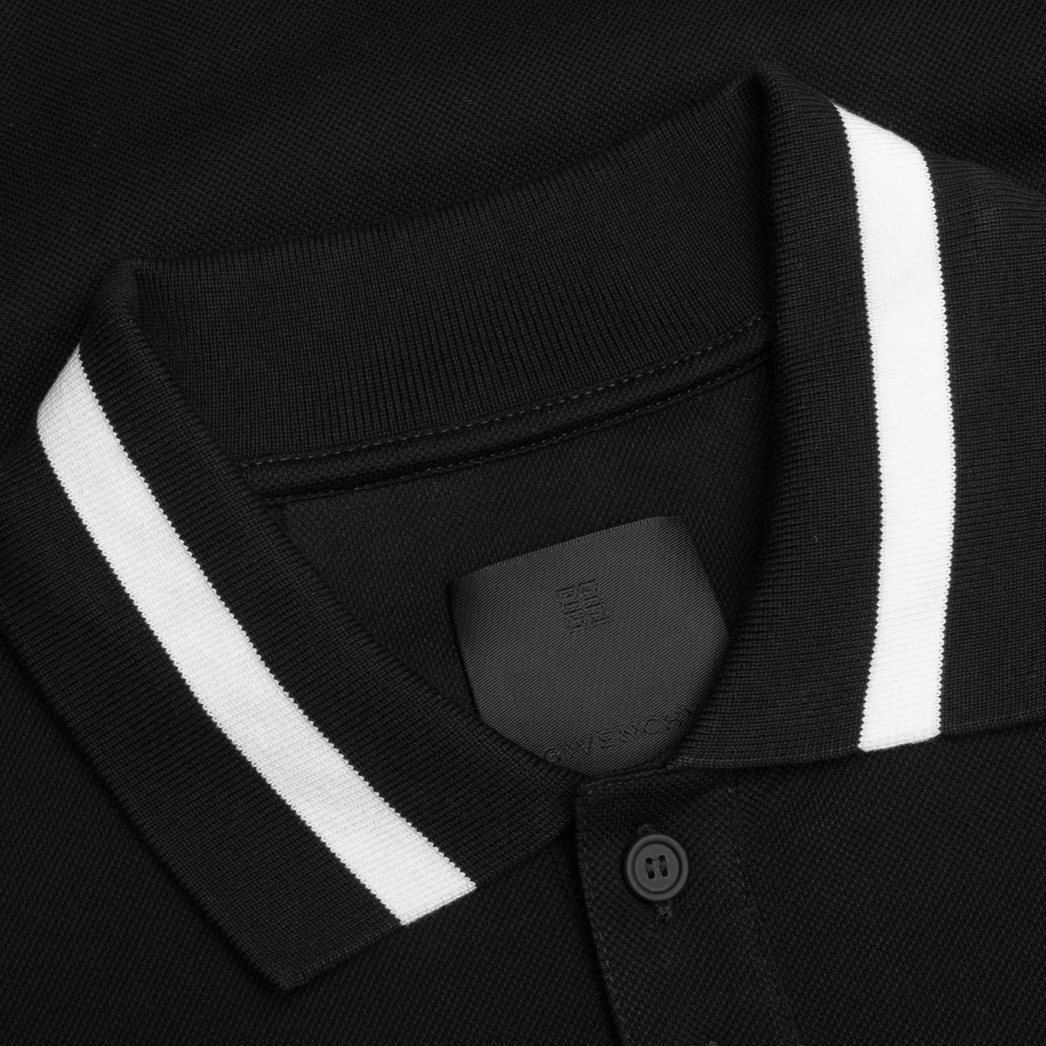 Crest Polo Shirt With Casual Pocket - Black