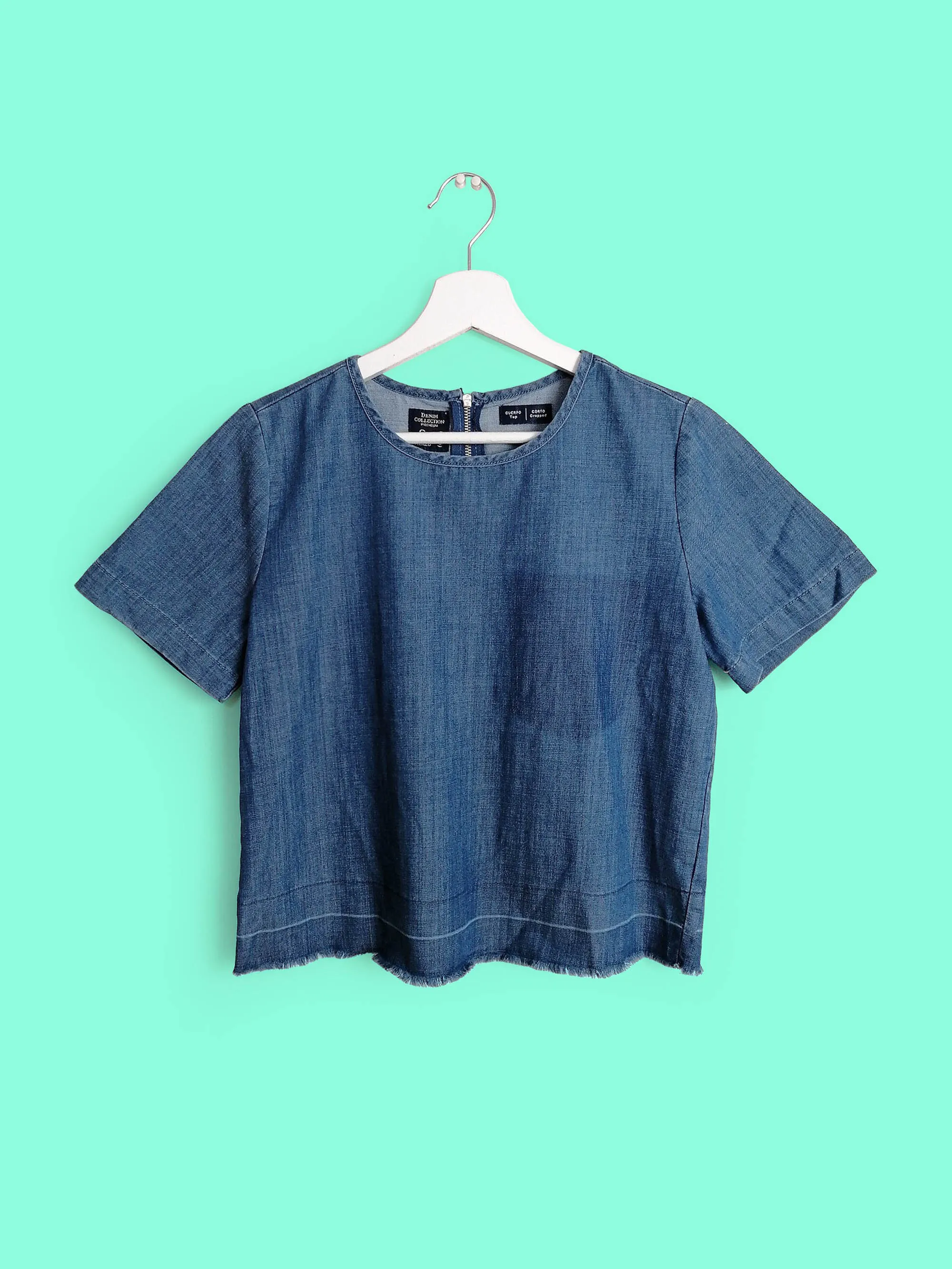 Denim Crop Top T-shirt