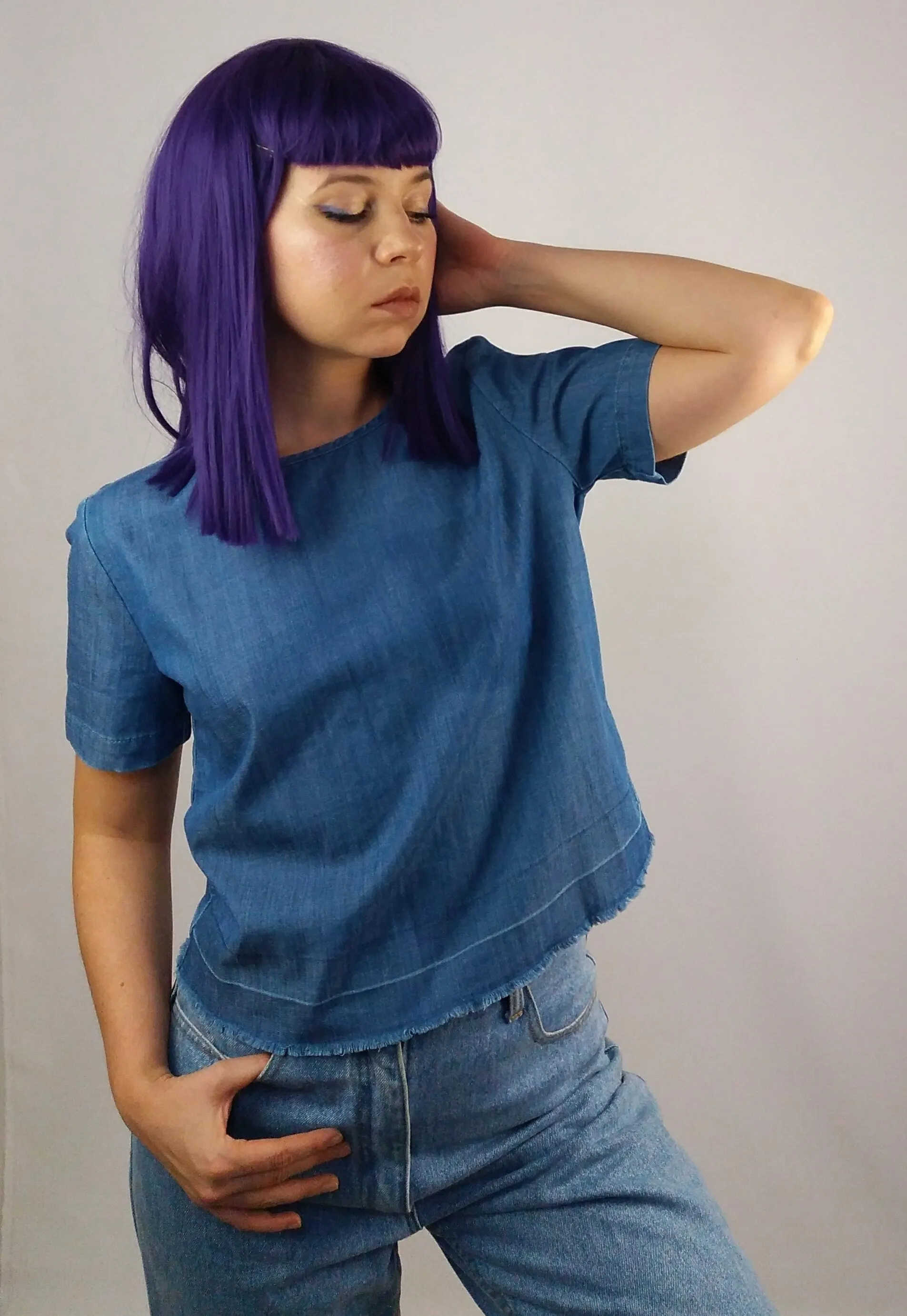 Denim Crop Top T-shirt