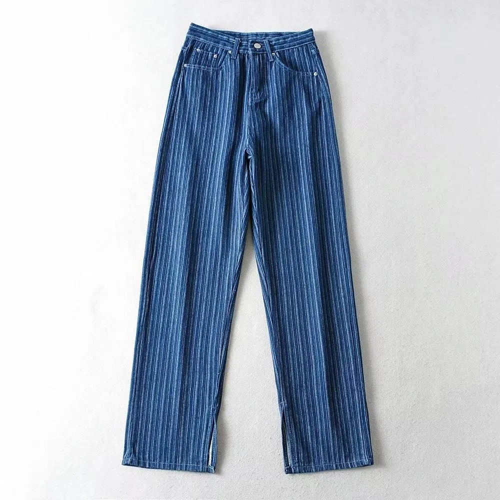 Denim Flare Pants Indie Aesthetic Long Baggy Trousers Women Harajuku