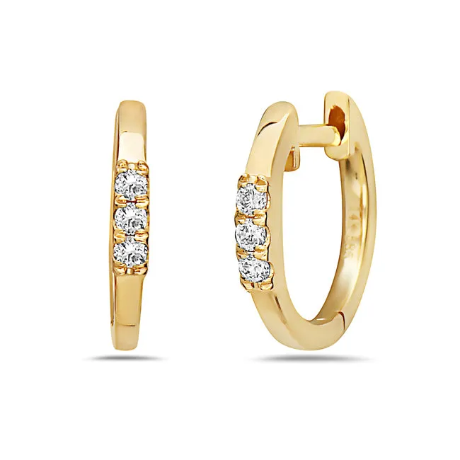 Diamond Mini Hoop Earrings