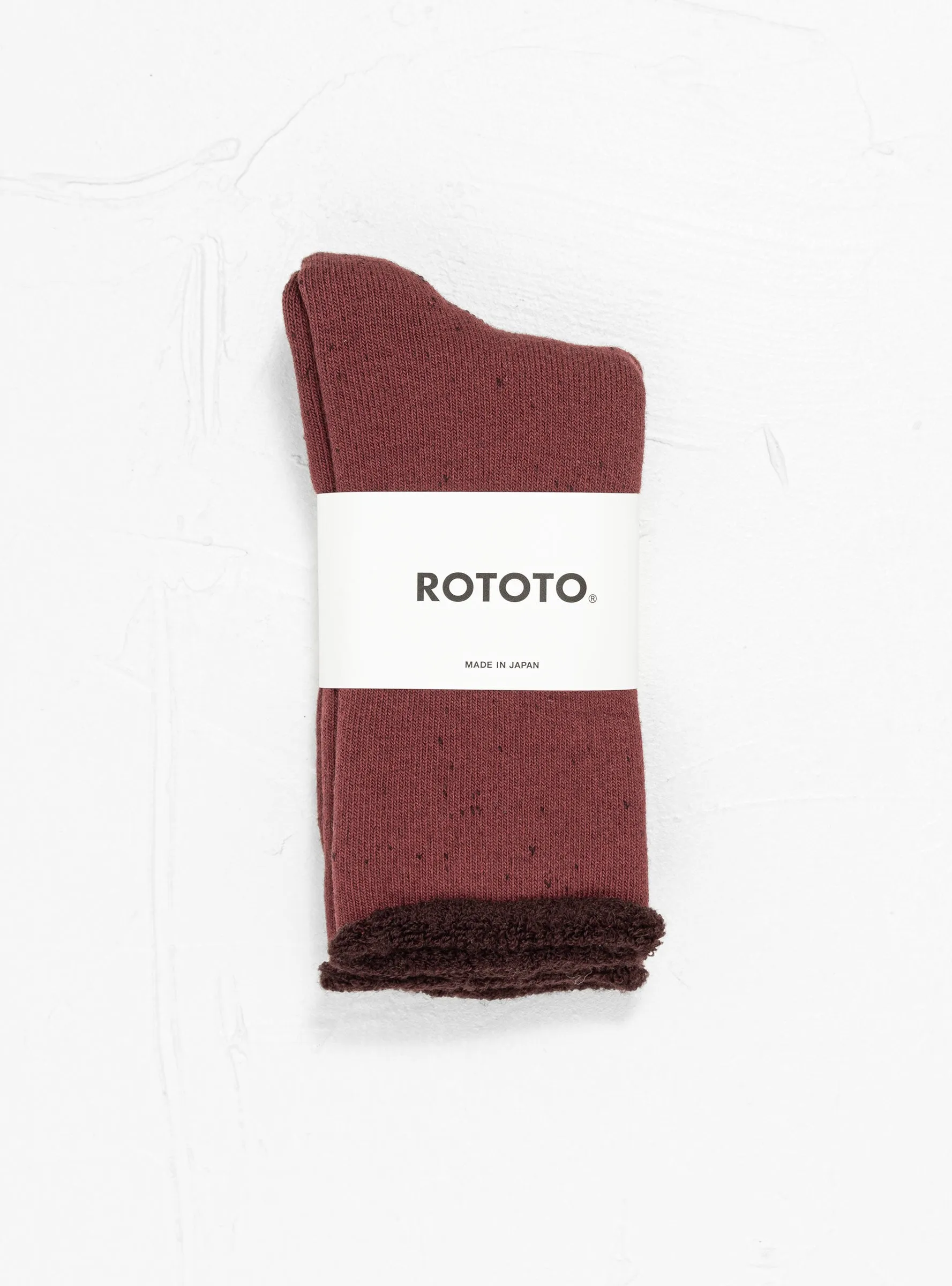 Double Face Cozy Sleeping Socks Bordeaux Red