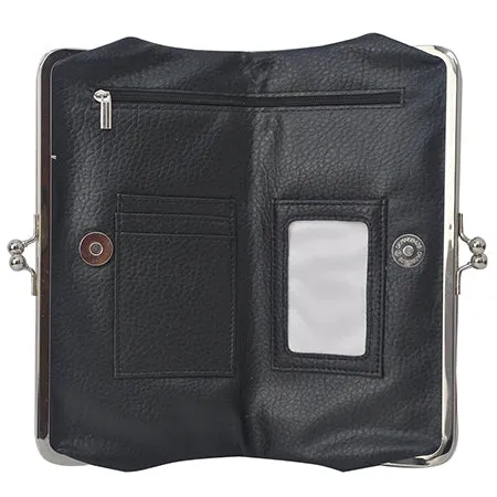 Double Frame Black NGIL Vintage Style Wallet