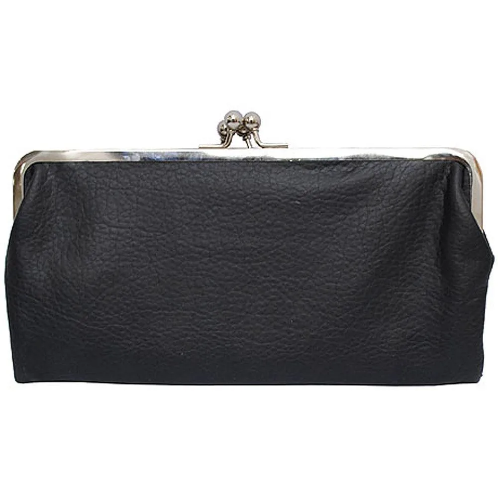 Double Frame Black NGIL Vintage Style Wallet