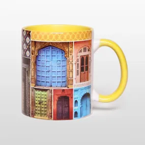 'Dwaar' Printed Ceramic Mug Yellow By Trendia Decor