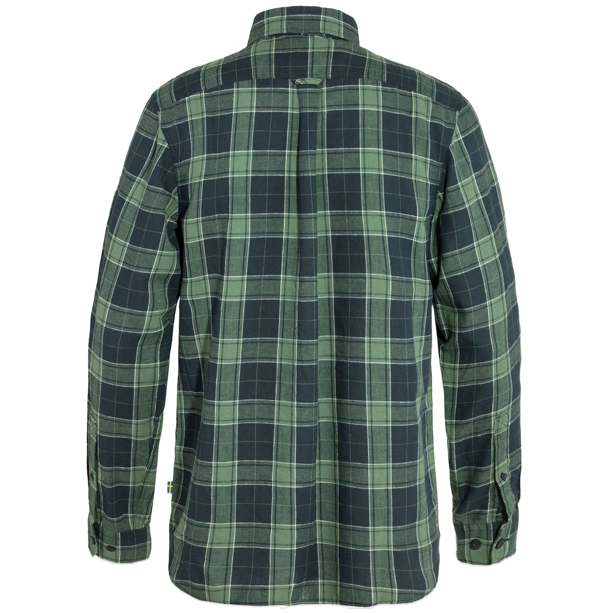 Fjallraven Ovik Travel Long Sleeve Shirt - Dark Navy / Patina Check