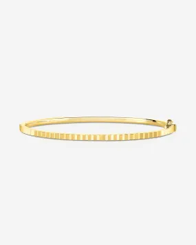 Fluted Gold Bangle