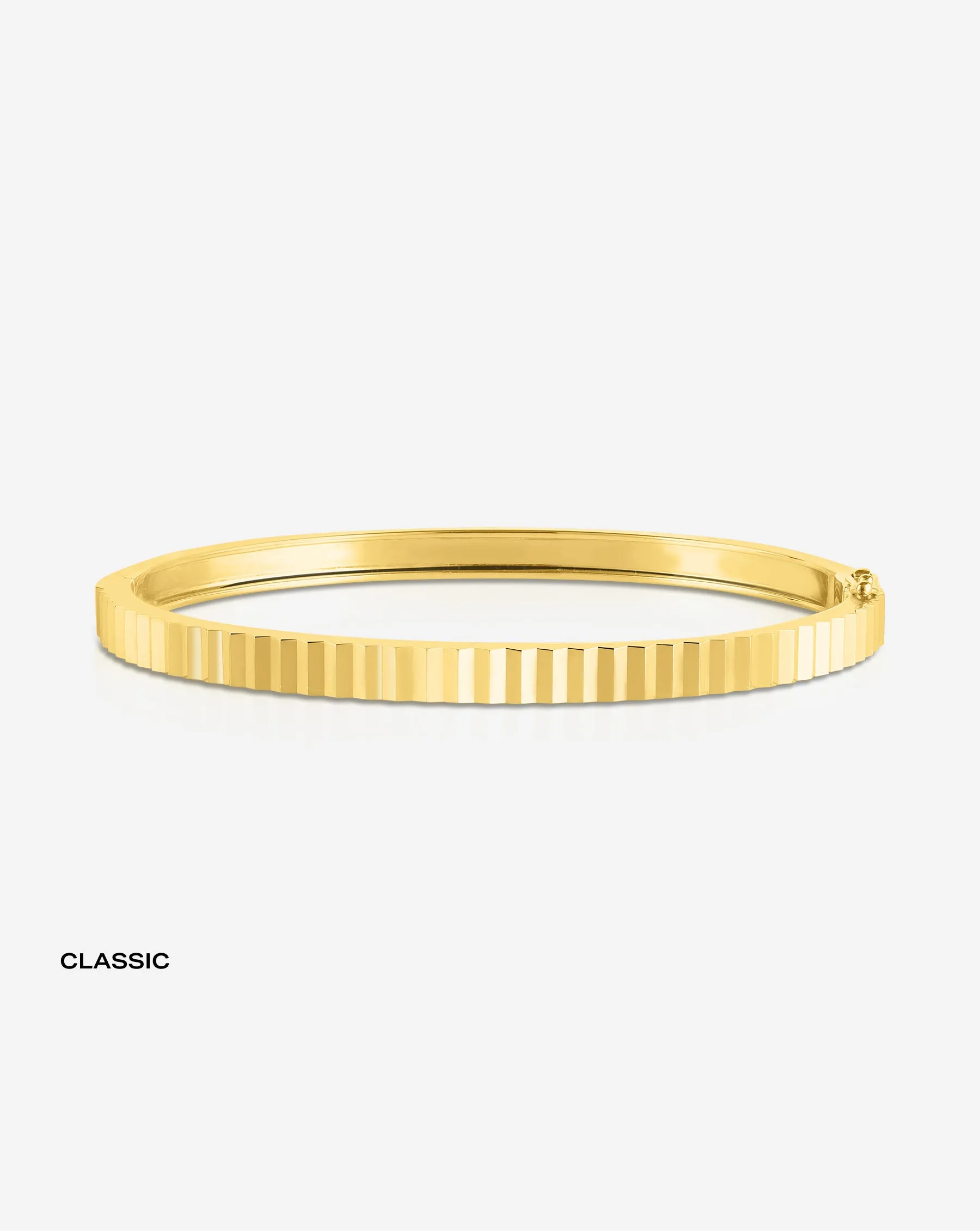 Fluted Gold Bangle